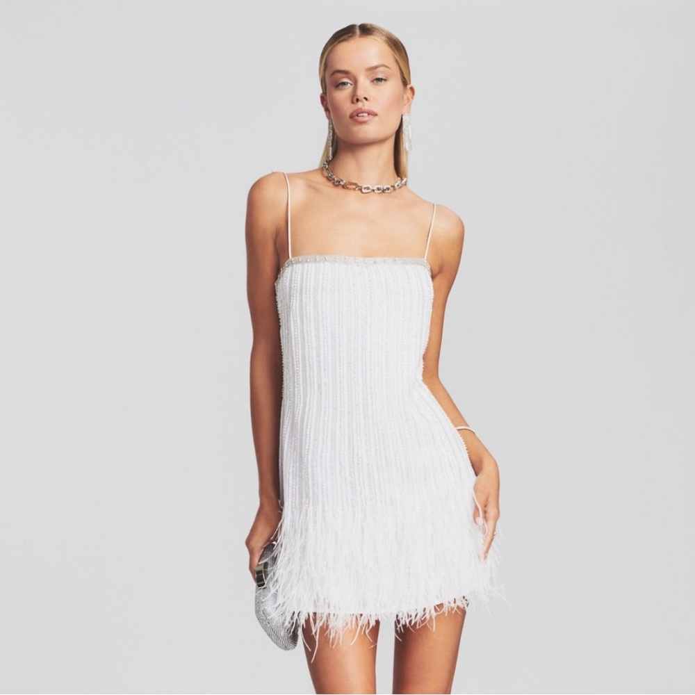Retrofete RUBINA SEQUIN FEATHER DRESS